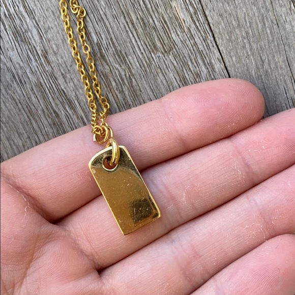 Vintage Dior Gold Tag Necklace - Picture 2 of 4